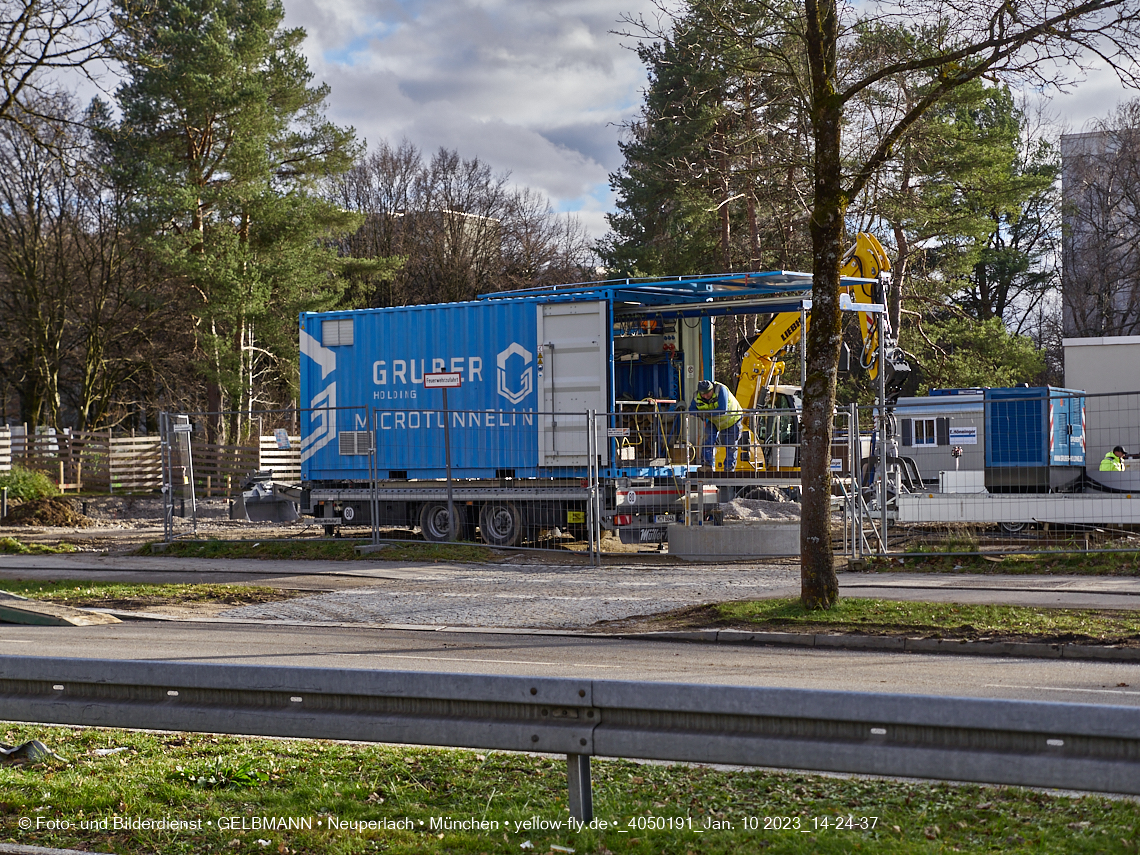 10.01.2023 - Baustelle an der Quiddestraße Haus für Kinder in Neuperlach